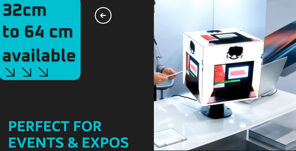 LED Display cube in office or shop