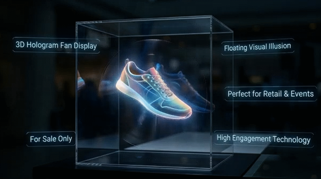 Floating 3D Hologram Product Displays