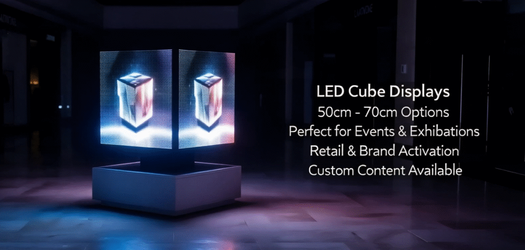 Custom LED Cube Displays for sale